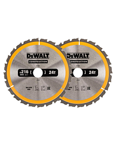 2 pack DeWalt DWS774 cirkelzaagblad 216x30x24 tanden